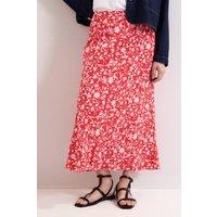 Phase Eight Women's Floral Midi Skirt in Scarlet | Size: 16