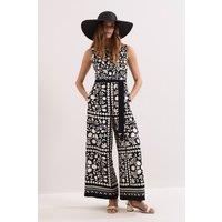 Phase Eight Women's Cyra Printed Jumpsuit in Black | Size: 10