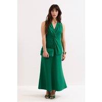Phase Eight Women's Nisha Twist Front Maxi Dress in Emerald | Size: 16