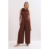 Phase Eight Women's lora Wide-Leg Jumpsuit in Chocolate | Size: 14