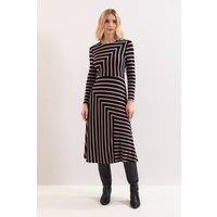 Phase Eight Women's Mia Stripe Long Sleeve Midi Dress | Size: 22