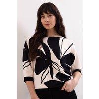 Phase Eight Women's Printed Round Neck Knit Faith Jumper | Size: Medium