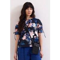 Phase Eight Women's Caris Printed Blouse in Dark Navy | Size: 16