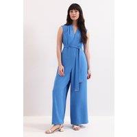 Phase Eight Women's Marta V-Neck Jumpsuit in Bright Blue | Size: 10