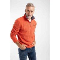 Weird Fish Men's Newark 1/4 Zip Grid Fleece in Orange | Size: 5XL