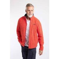 Weird Fish Men's Shires Full Zip Grid Fleece in Orange | Size: 2XL