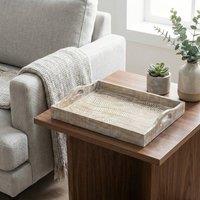 Garden Greatness White Wash Brushed Serving Tray | Size: 1 Pack