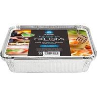 Bedsland FS 3 Pack 9 Inch Square Aluminium Foil Containers with Lids Disposable in Silver