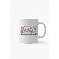 Dyzi Floral Mama 11oz Ceramic Mother's Day Mug in White