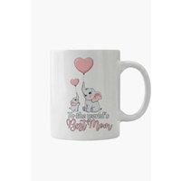Dyzi Elephant Mum 11oz Ceramic Mother's Day Mug in White
