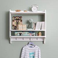 Na and Nani Hege Double Shelf with Coat Hook in White