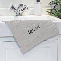 Duncan Stewart Personalised Face Flannel/Towel in Silver