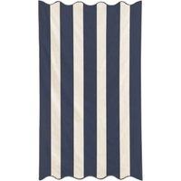 Allure Bath Fashions Large Scalloped Striped Beach Towel - 100% Cotton in Navy