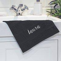 Duncan Stewart Personalised Face Flannel/Towel in Black