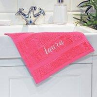 Duncan Stewart Personalised Face Flannel/Towel in Pink