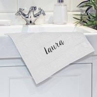 Duncan Stewart Personalised Face Flannel/Towel in White