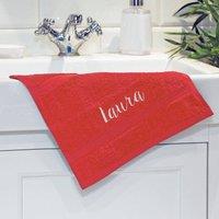 Duncan Stewart Personalised Face Flannel/Towel in Red