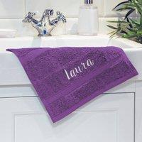 Duncan Stewart Personalised Face Flannel/Towel in Purple