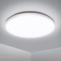 ExtraStar 12W Bathroom LED Round Surface Mount Ceiling Light, IP54 28cm (Dia), 6500K, White