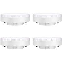 ExtraStar GX53 9W LED Bulb Daylight 6500K Under Cabinet Cupboard Lighting (Pack of 4) in White