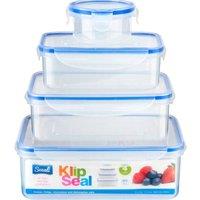 SHEDS AND FENCE LTD SZ 4PK Airtight Container Set 2.4L, 1.5L, 900ml & 220ml in Clear | Size: 4 Pack