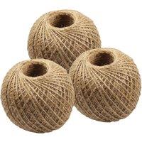 MANTRARAJ 40m String Jute Twine Wrap Gift Hemp Rope 3PCS Natural Brown Garden Outdoor Plant Support String