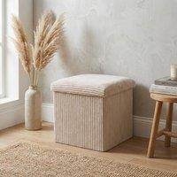 Garden Greatness Maison Neutral Soft Touch Storage Stool in Light Beige