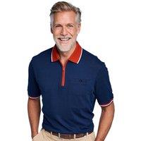 Pegasus Men's 2 Pack Cotton Zip Neck Pique Polo in Navy | Size: 2XL