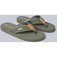 Animal Men's 'Tidal' Lightweight EVA Cushioning Neoprene Lining Slip On Flip Flops in Khaki | Size: 10