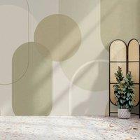 Superfresco Easy Arched Geo Muted Sage Print To Order 3m x 2.8m Mural in Green
