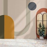 Superfresco Easy Oval Geo Pop Yellow Print To Order 3m x 2.8m Mural