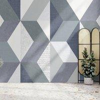 Superfresco Easy Tribal Geo Navy Print To Order 3m x 2.8m Mural