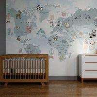 Superfresco Easy Whole Wide World Blue Print To Order 3m x 2.8m Mural