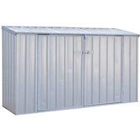 Mercia Absco Bike Store 2.26m x 0.78m - Zinc - L77.9 x W225.9 x H130.9 cm in Grey
