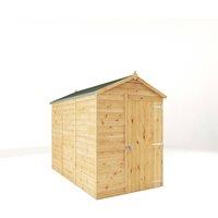 Mercia 9 x 5 Feet Modular Shiplap Apex - Windowless - L281.4xW159.3xH215.9 cm in Light Brown