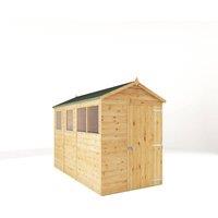 Mercia 10 x 5 Feet Modular Shiplap Apex - Wood - L314.4 x W159.3 x H215.9 cm in Light Brown