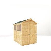 Mercia 7 x 5 Feet Modular Shiplap Apex - Wood - L221.4 x W159.3 x H215.9 cm in Light Brown