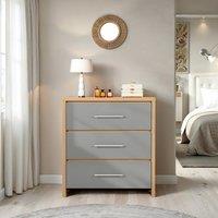 Seconique Seville 3 Drawer Chest in Grey