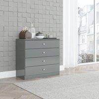 Seconique Denver 4 Drawer Chest in Grey