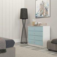 Seconique Denver 4 Drawer Chest in Blue