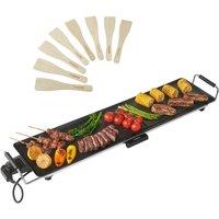 Emperial Electric Teppanyaki Grill XXL Table Top BBQ Griddle Non Stick Hot Plate in Black | Size: 2XL