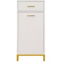 Hygrad Built to Survive Tilt-Out Laundry Hamper Cabinet, Bathroom Dirty Clothes Storage Drawer in White