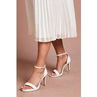 Coast Women's Bridal Talia Faux Leather Platform High Heeled Sandals in White | Size: 7