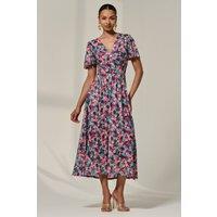 Jolie Moi Women's Wrap Front Mesh Maxi Dress | Size: 12