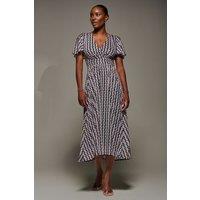 Jolie Moi Women's Mesh Short Sleeve Midaxi Dress in Pale Pink | Size: 16