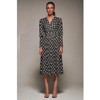 Jolie Moi Women's Puff Long Sleeve Jersey Midi Dress | Size: 18