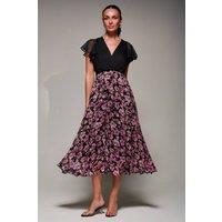 Jolie Moi Women's Two Tone Chiffon Midi Dress | Size: 14