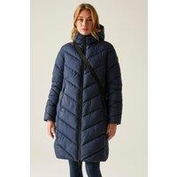 Regatta Women's Anita Hooded Water-Repellent Insulating Padded Jacket in Navy | Size: 18