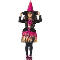 Smiffys Girl's Witch Sunset Costume Set in Black | Size: 4-6 Years