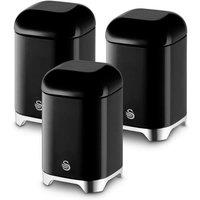 Swan Solace Set of 3 Canisters Black